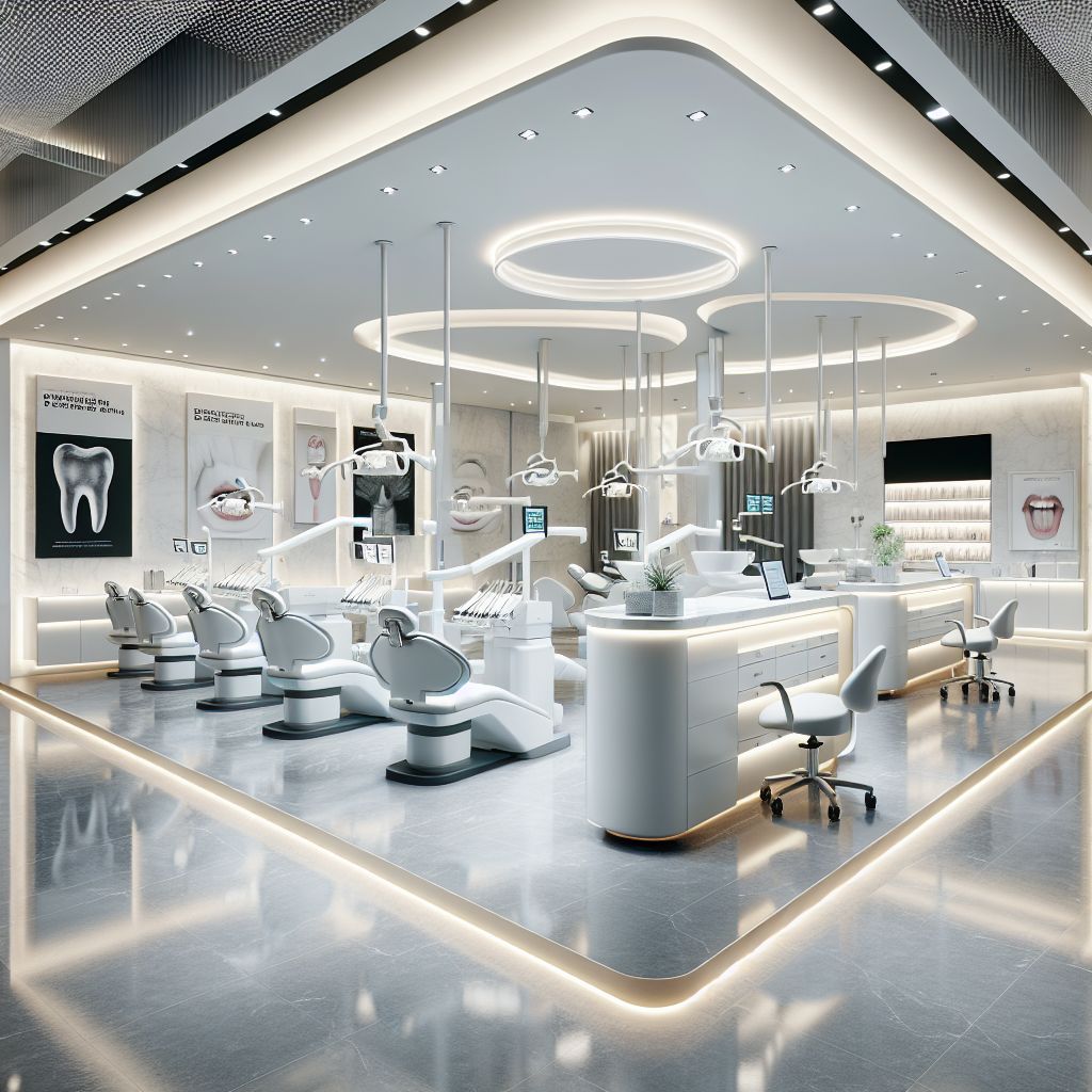 Alanya Özel Alaiye Beyaz Diş Polikliniği modern dental clinic interior showcasing cleanliness and professionalism.