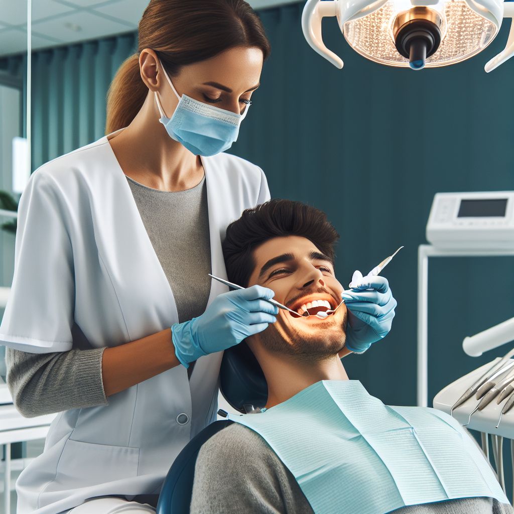 Professional dental exam at Alanya Özel Arıkan Ağız ve Diş Sağlığı Polikliniği