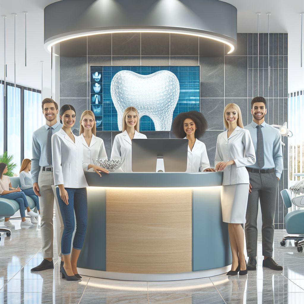 Alanya Risus Dental Center reception showcasing modern dental facilities