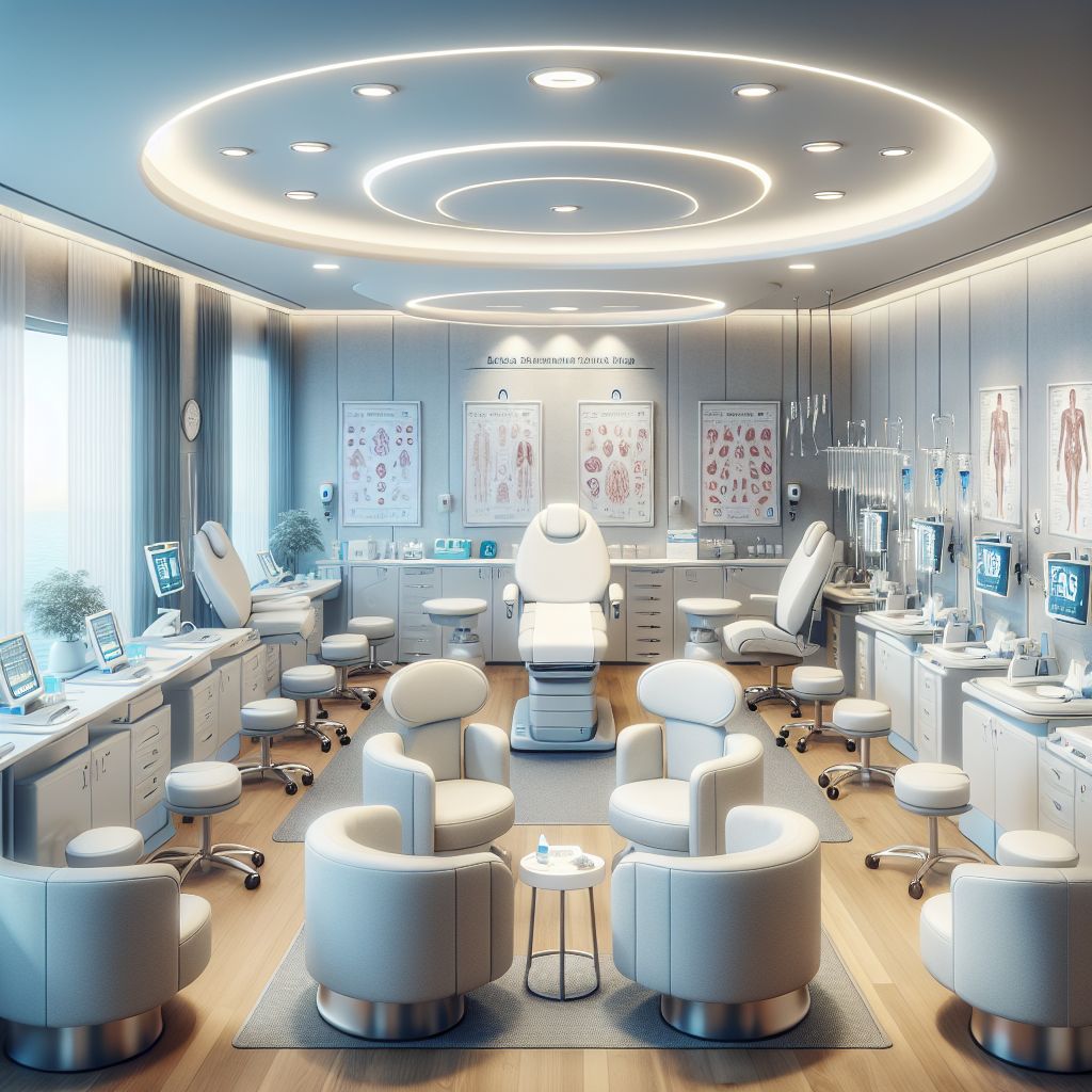 Inside view of the consultation room at Alanya Tosmur Sağlık Ocağı