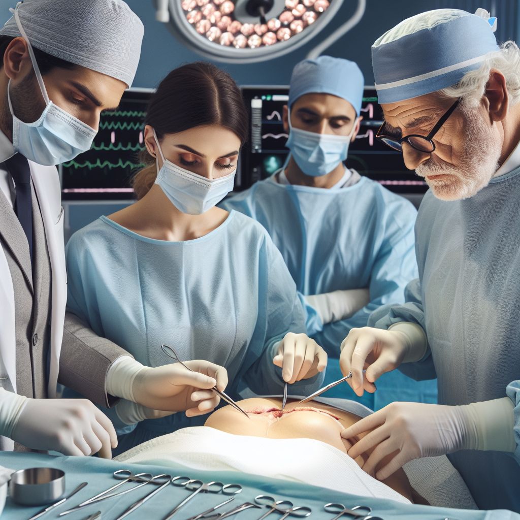 Surgeons at Alara Health Group performing a cosmetic surgery procedure