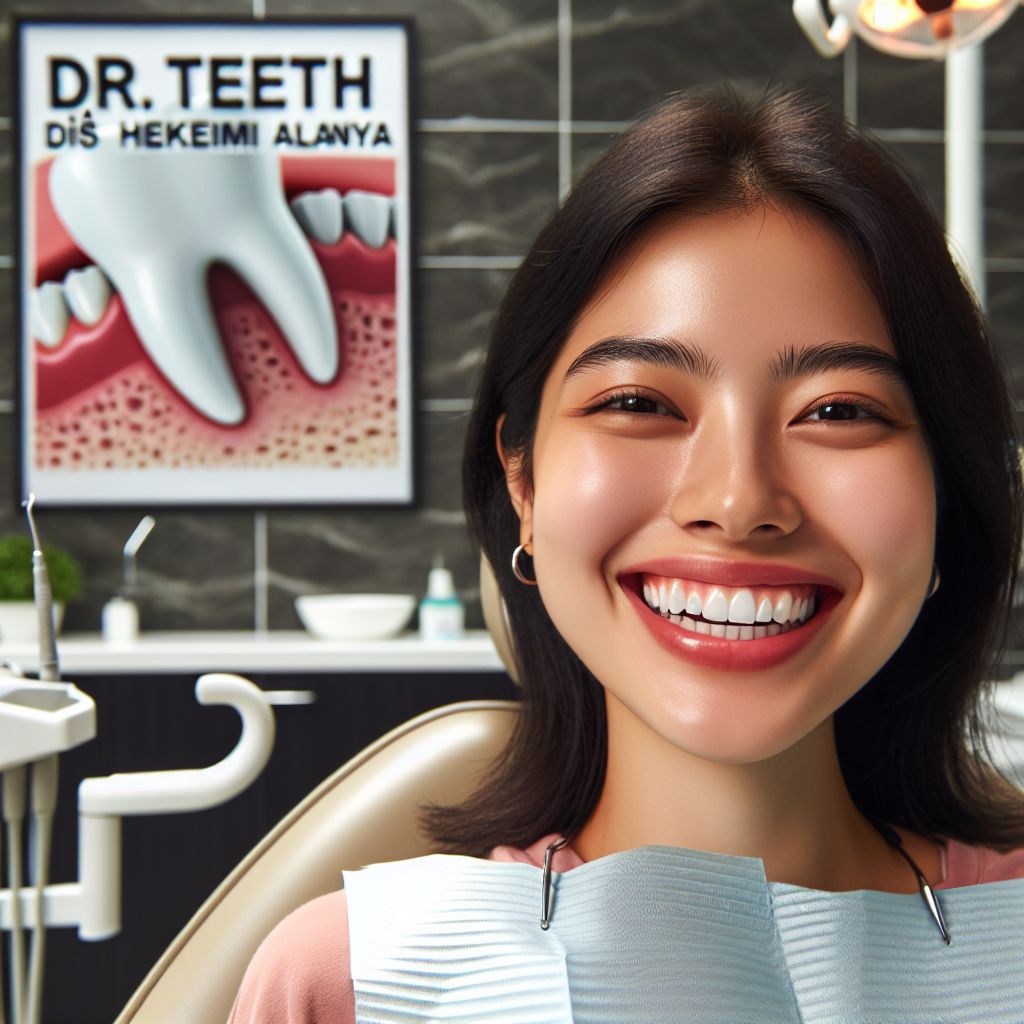 Patient smiling after dental treatment at Dr. Teeth Diş Hekimi Alanya