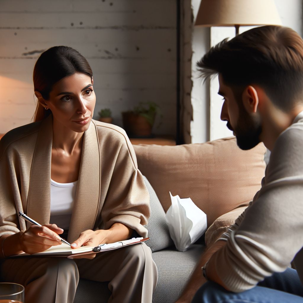 Therapist conducting a psychological counseling session at Klinik Psikolog Selen Kemaloğlu Alanya