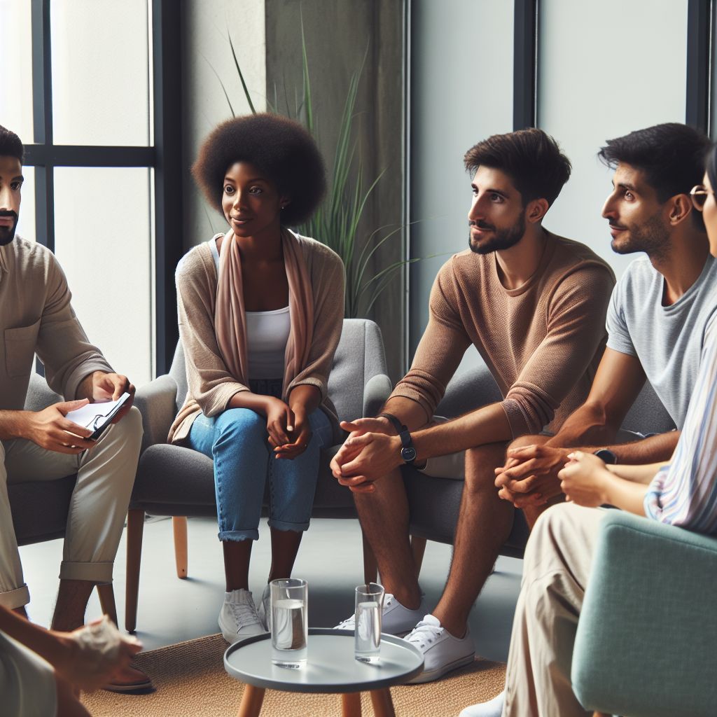 Engaging group therapy session at Mentalanya Psikoloji in Alanya