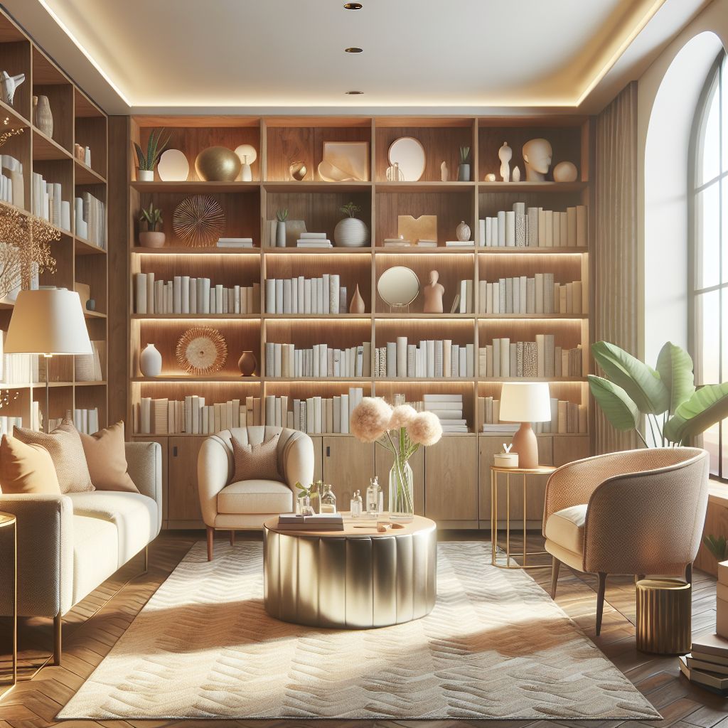 A calming therapy office of Uzman Klinik Psikolog Alanya with comfortable seating and psychology books