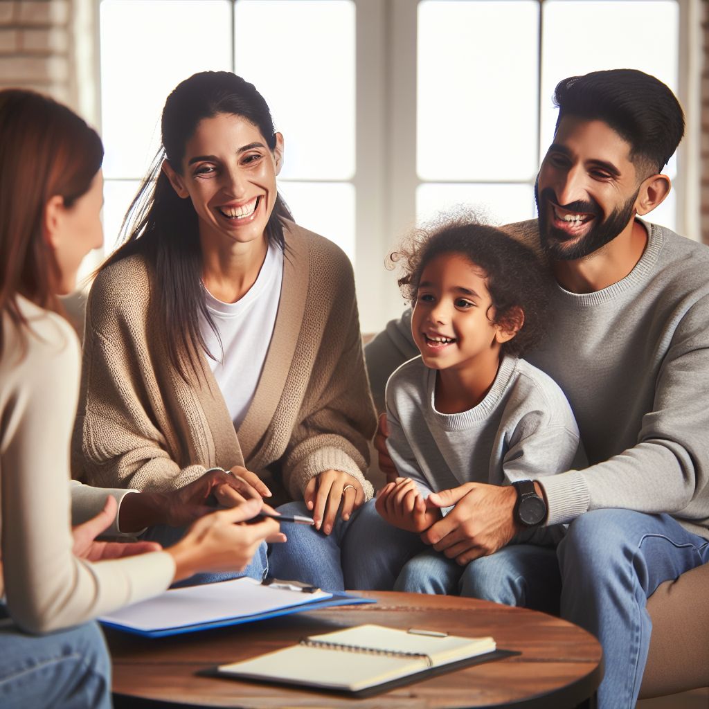 Family therapy session at Vera Psikolojik Danışmanlık Merkezi Alanya, focused on improving family communication and dynamics.